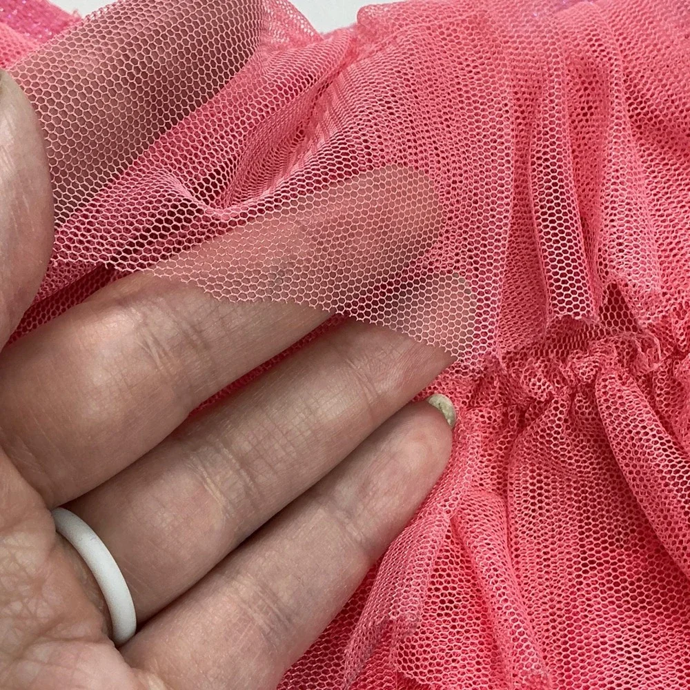 The Childrens Place Pink Ombre Tutu Skirt Kids Size 5/6 Tiered Tulle Ruffle